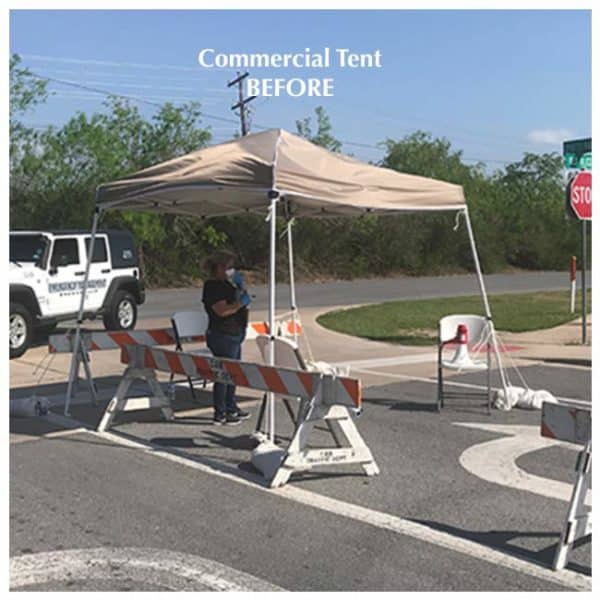10X10 Frame Tent Testing Check Point Rental Products