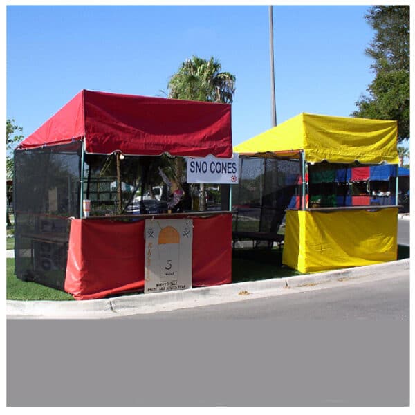10x10 Booths with Full Mesh Red