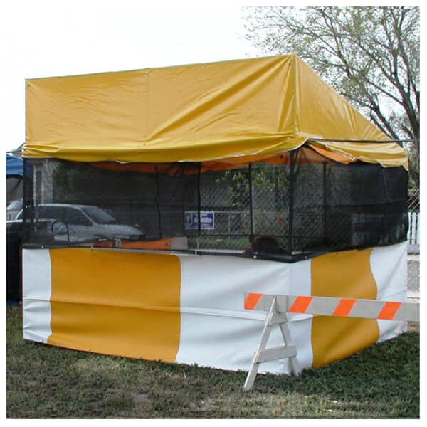 10x10 Yellow and White Booth Full Mesh