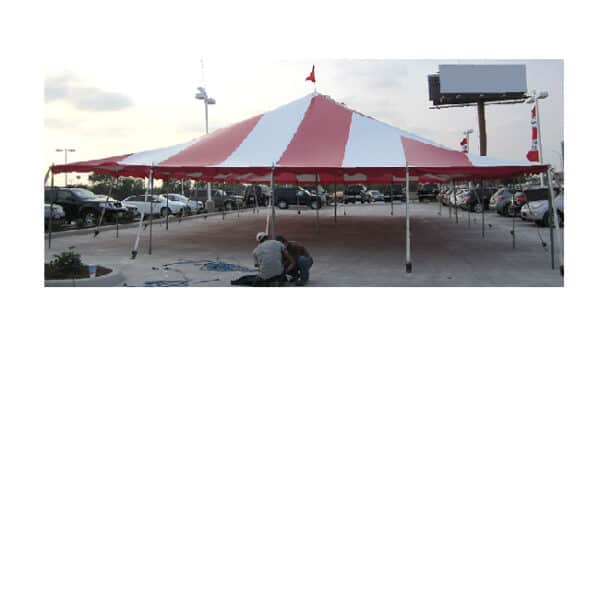 40x Pole Tent Red-White