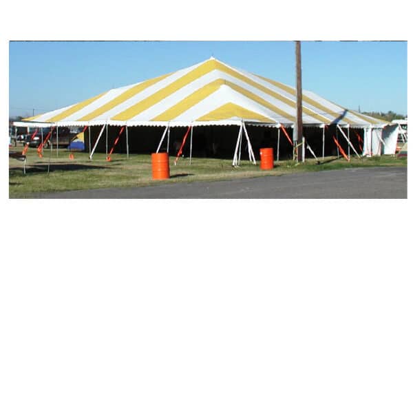 60x Pole Tent Yellow and White