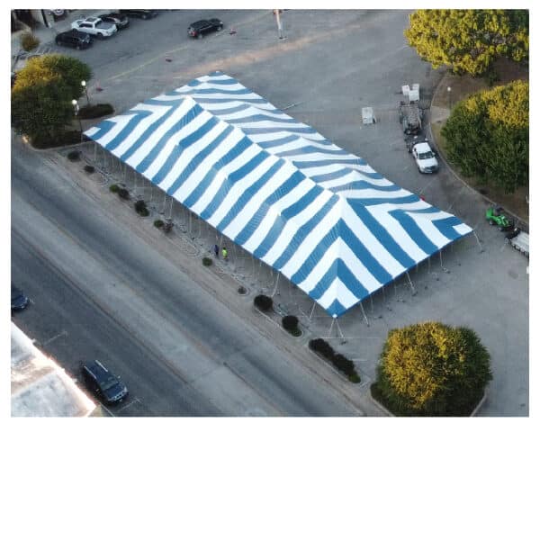 60x150 Pole Tent Top View