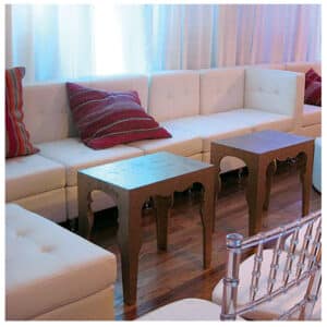 Modular Lounge Set Leather White Rental Products