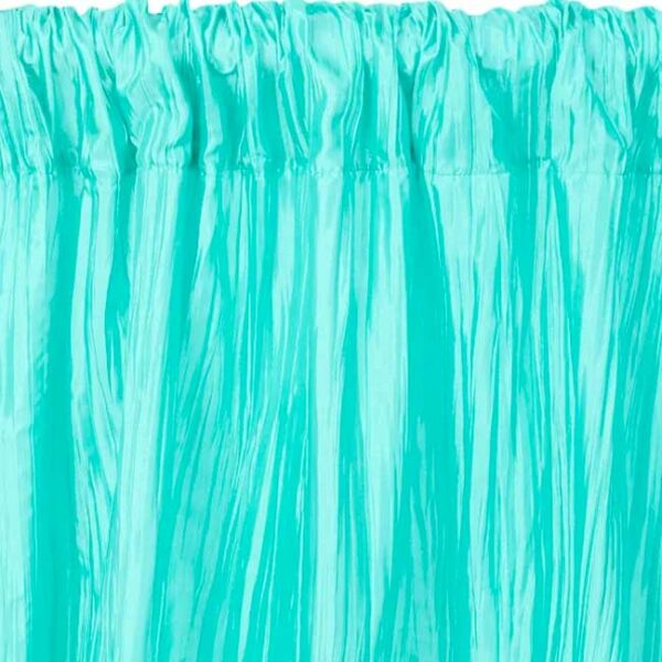 Accordion Crinkle Taffeta Turquoise Drape/Backdrop