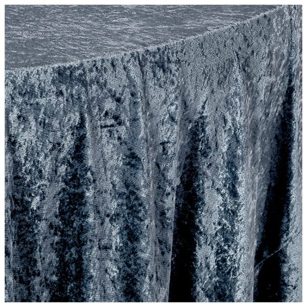Velvet 120" Round Dark Slate Blue Tablecloth