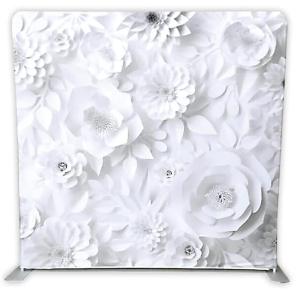 Double Sided Pillow Cover Backdrop White Paper Flowers