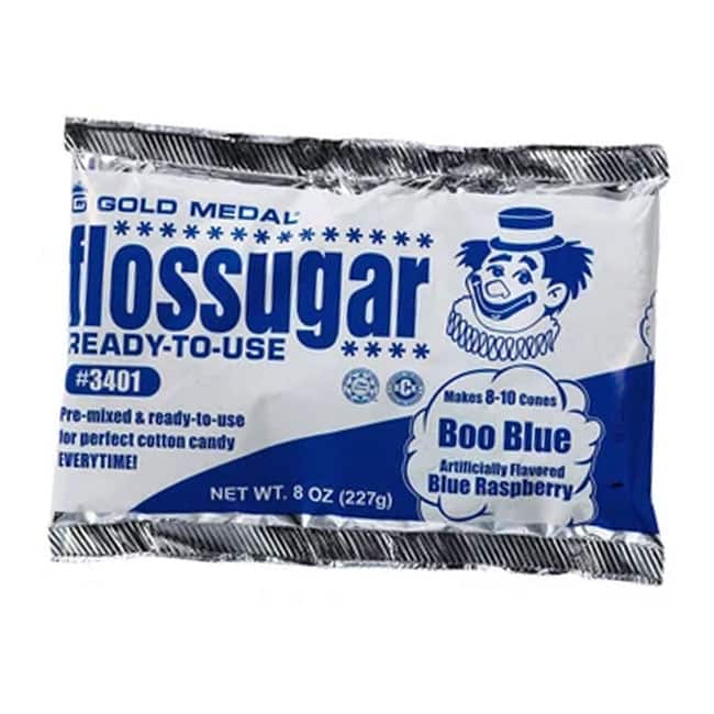 Boo Blue (Blue Raspberry) 8-oz. Flossugar Pouches