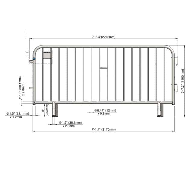 Fixed Leg Barrier Heavy Duty