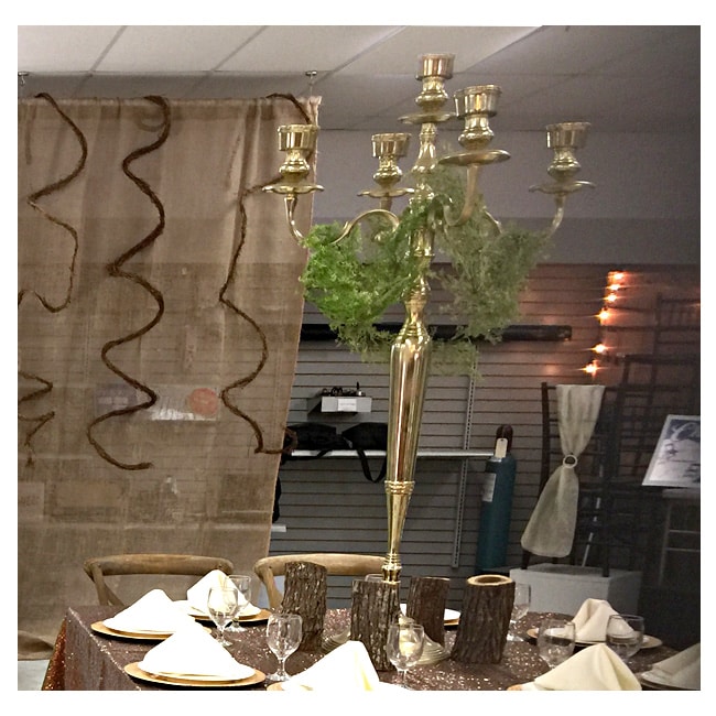 5 Arm Candelabra Gold