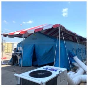 20x50 Tent over a Med Tent Rental Product