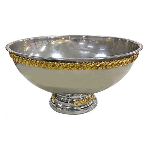 3 or 5 Gallon Punch Bowls with Gold Trim for Rent