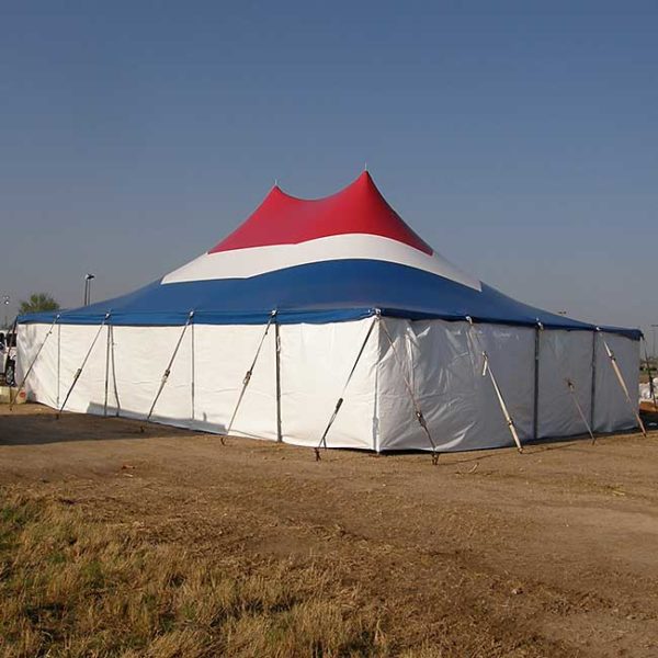30x40 Red, White Blue Tension Tent Rental Products