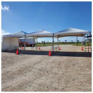 Virus Checkpoint Tent Set-up