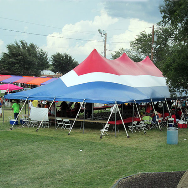 40x Red, White & Blue Tension Tent Rental Products