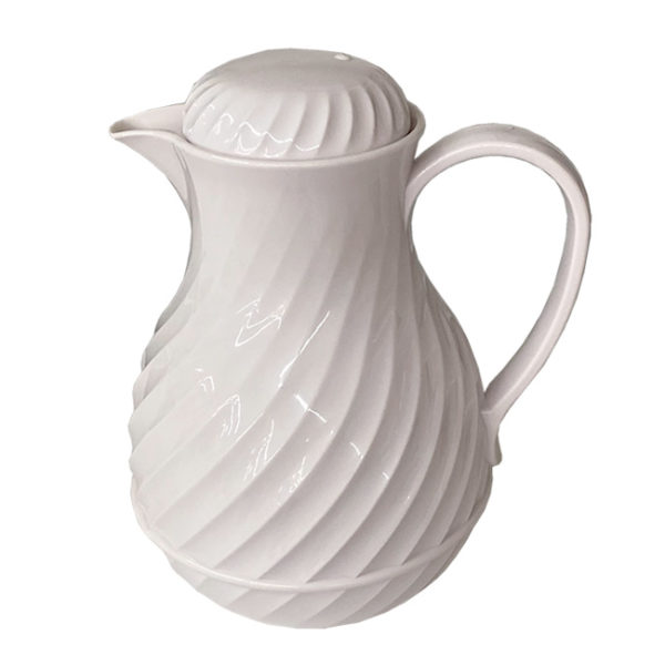 Needing to keep a beverage hot during an event? Try using this versatile product. These pitchers can be used for a number of beverages, other than hot water. They are great for ciders, cocoas, and many more hot drinks. Have your catering staff personally serve guest with this item, or place them on the buffet for self serving. If you are needing an elegant pitcher for your next event, try renting this insulted pitcher with heavy duty handle, for easy serving.