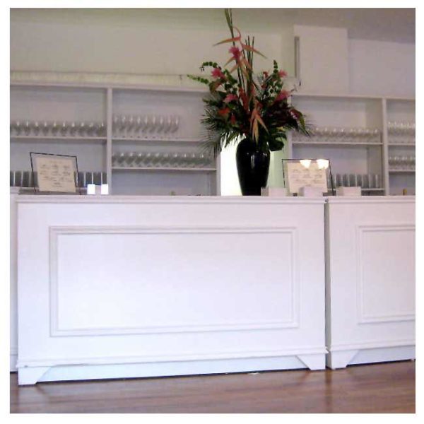 6 Ft Elegant Wood White Bar