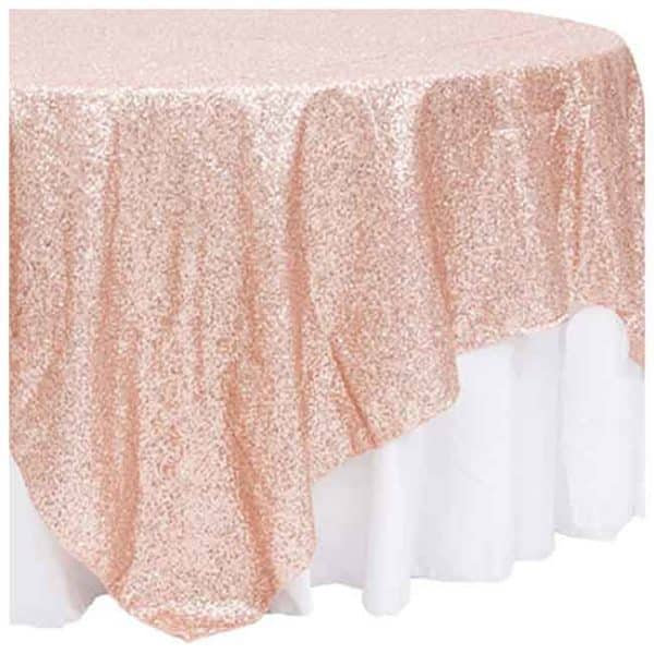 90x90 Glitz Sequin Table Overlay Topper Rental Product