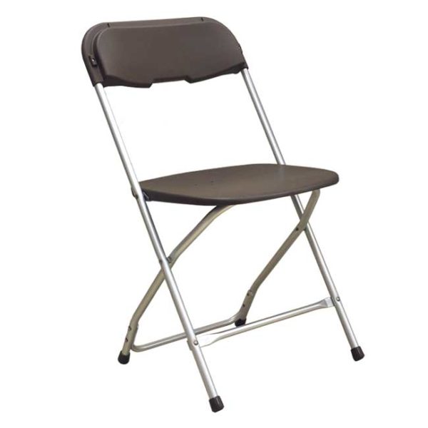 Folding Chair Aluminum Frame Brown for Rent