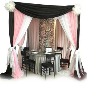 Black, White & Pink Canopy Rental Products