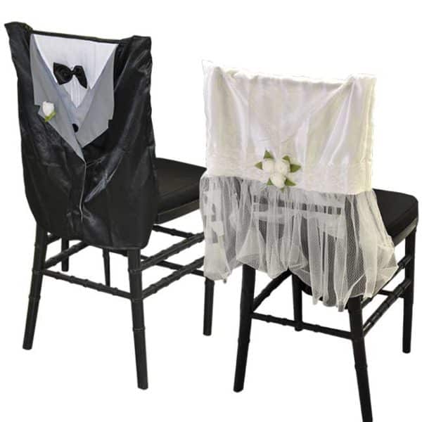 Bride & Groom Chair Slipcovers Rental Products