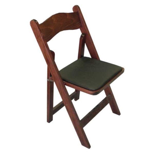 Composite Vinyl Padded Mahogany Folding Chair for Rent