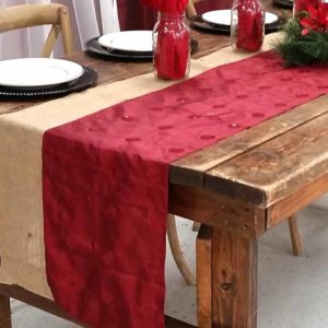 Table Runner Cherry Red Rental Products