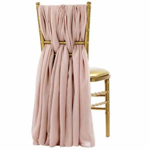Chiffon Dusty Rose/Mauve Chair Slipcover Rental Products