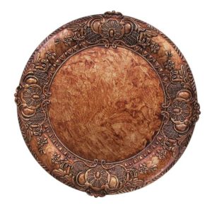 Round Embossed Copper Charger Plate 14" Rental Products