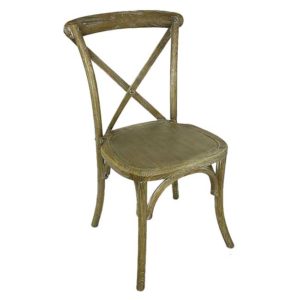Cross Back Lime Wash Chair for Rent