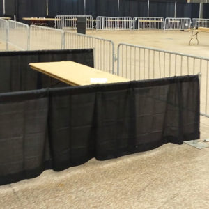 3' Tall Black Pipe & Drape Dividing Wall Rental Products