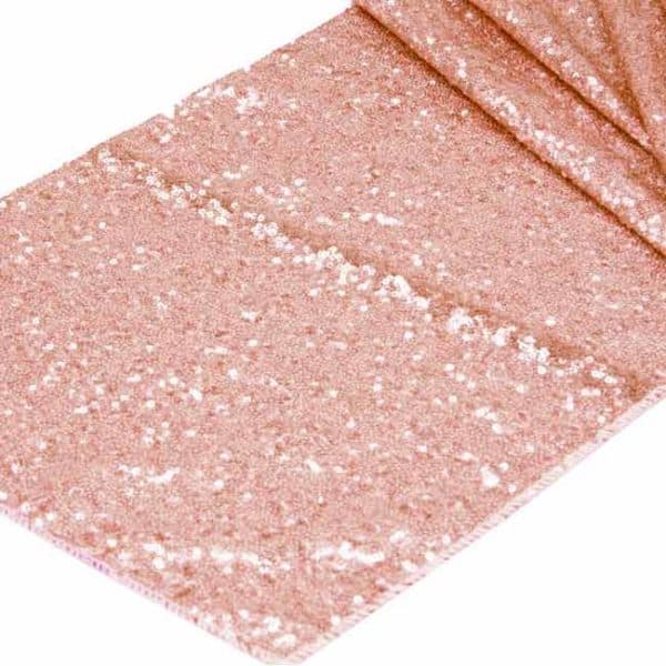 Glitz Sequin Table Runner Blush Rental Products