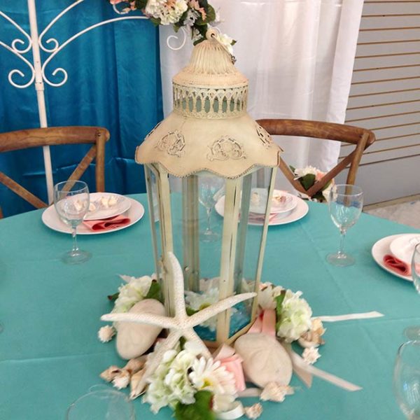 Ivory Shabby Chic Lantern 23" Tall Rental Products