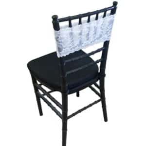 White Lace Spandex Chair Band Rental Products