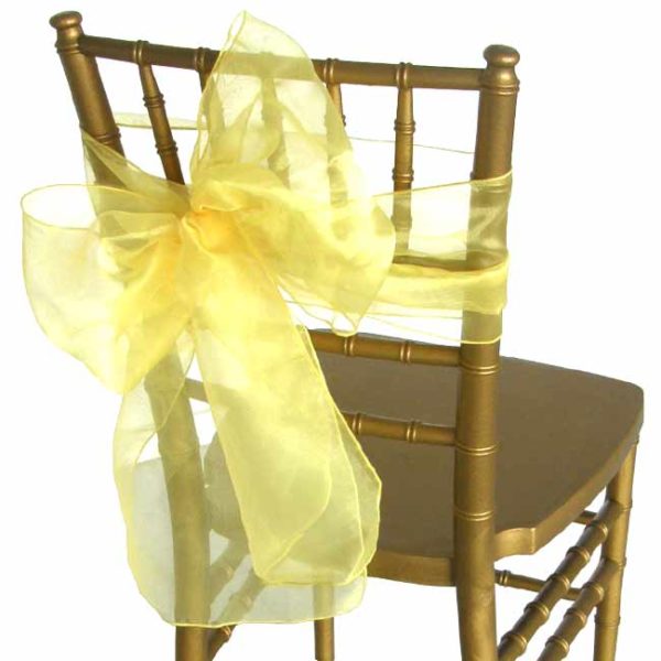Chair Sash Lemon Yellow Rental Products