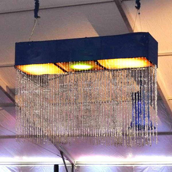 Oversize Silver Beaded Chandelier Rental Products