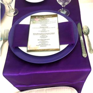 Double Sided Table Runner Purple Rental Products