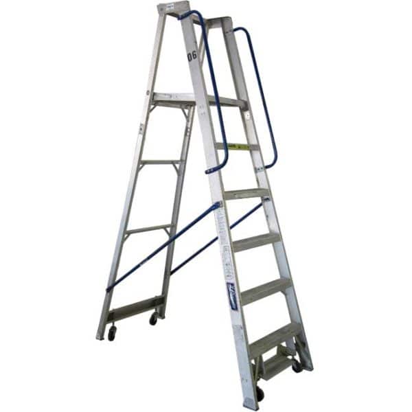 Aluminum Mobile Platform Rolling Ladder Equipment Rentals
