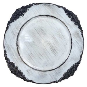 13" Royal Antique White Charger Plate Rental Products