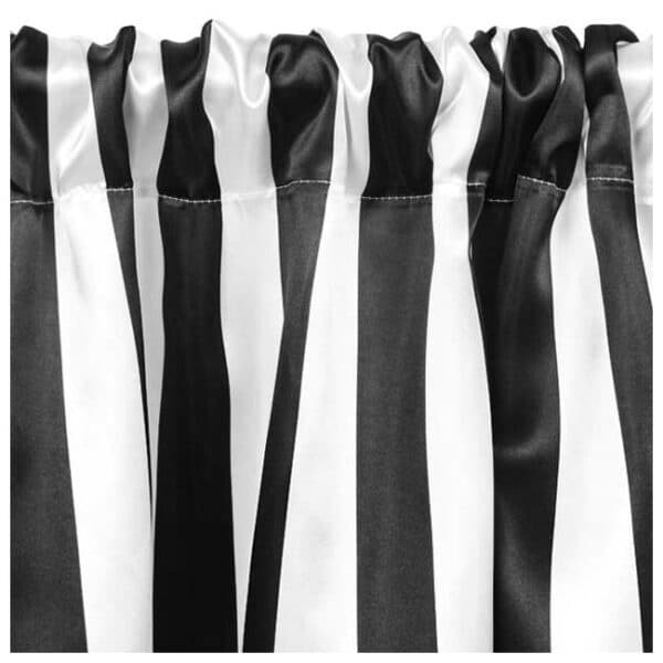 Satin Drape/Backdrop Stripe Black & White