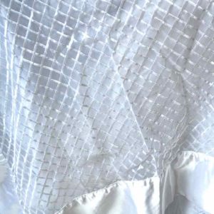 Lattice Pattern White Tablecloth Rental Product