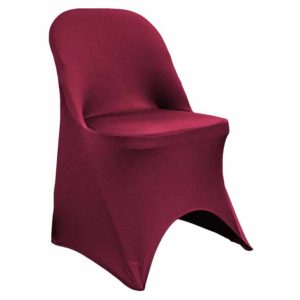 Spandex Folding Chair Cover Burgundy Rental Products