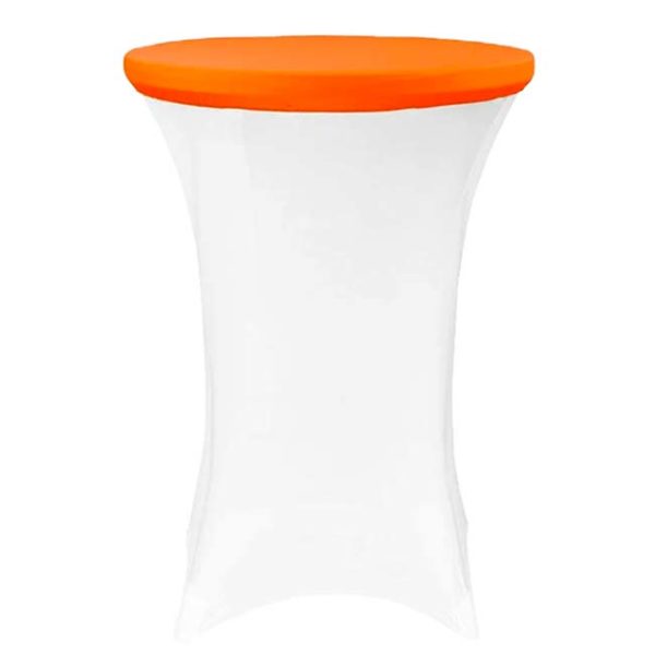 Spandex Table Topper/Cap Orange Rental Products