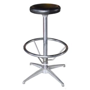 Metal with Black Pad Stool for Rent