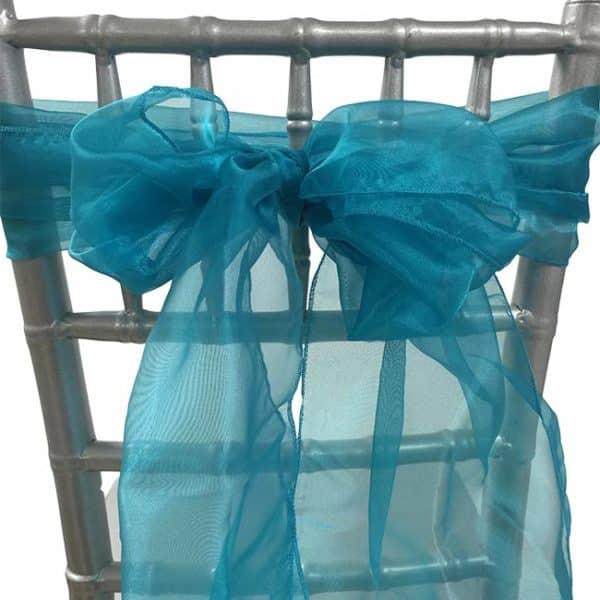 Chair Sash Teal Blue Rental Products