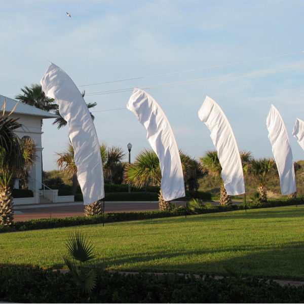 20Ft Feather Banners White Rental Products