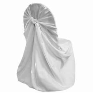 Satin Self Tie Chair Cover White Rental Products