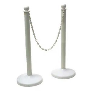 Plastic White Stanchions Rental Products