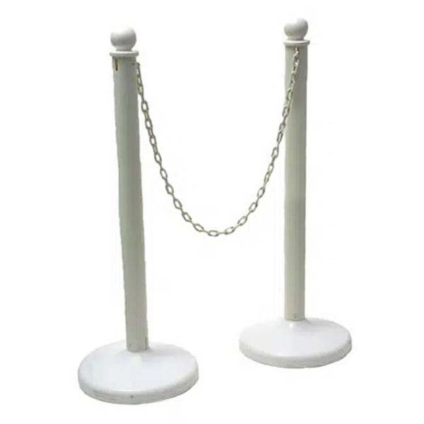 Plastic White Stanchions Rental Products